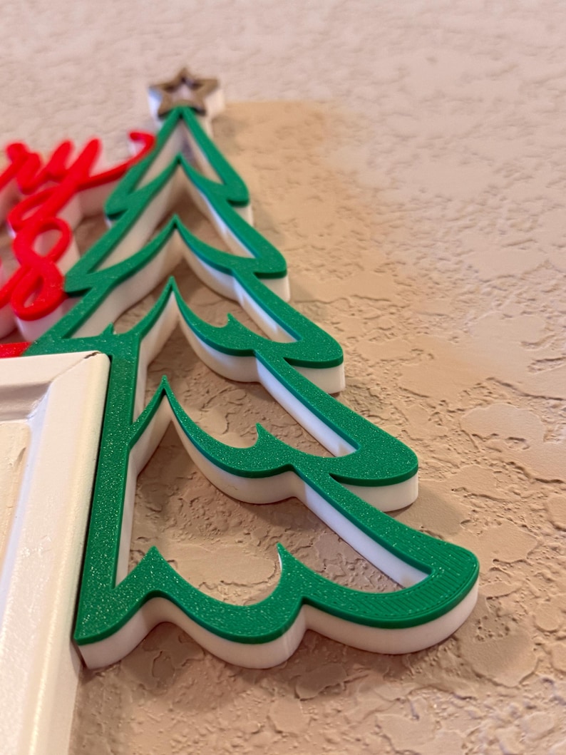 Merry Christmas Door Topper Corner Sign