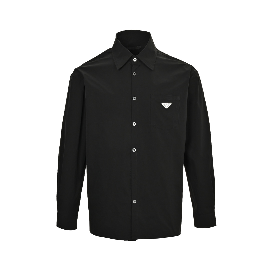 Prada 24Fw Classic Pocket Triangle Logo Shirt
