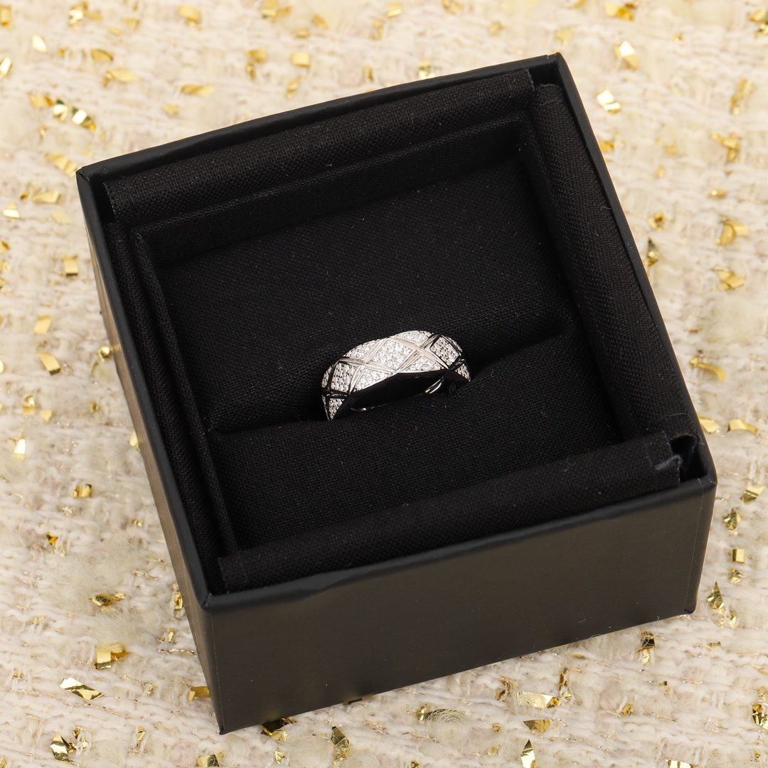 Chanel diamond narrow version full diamond ring