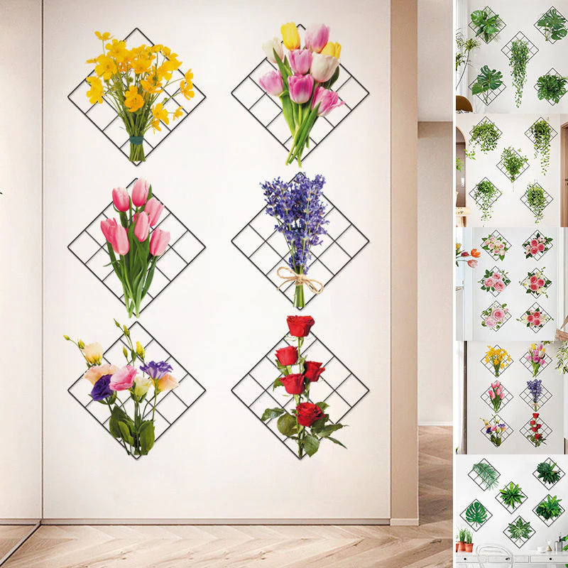 🔥Last Day Promotion-50% OFF🔥12*13inch 3D Plant/Flower Wall Sticker-(1Sets / 5 Pattern)-BUY 4 Sets GET 20% OFF & FREE SHIPPING