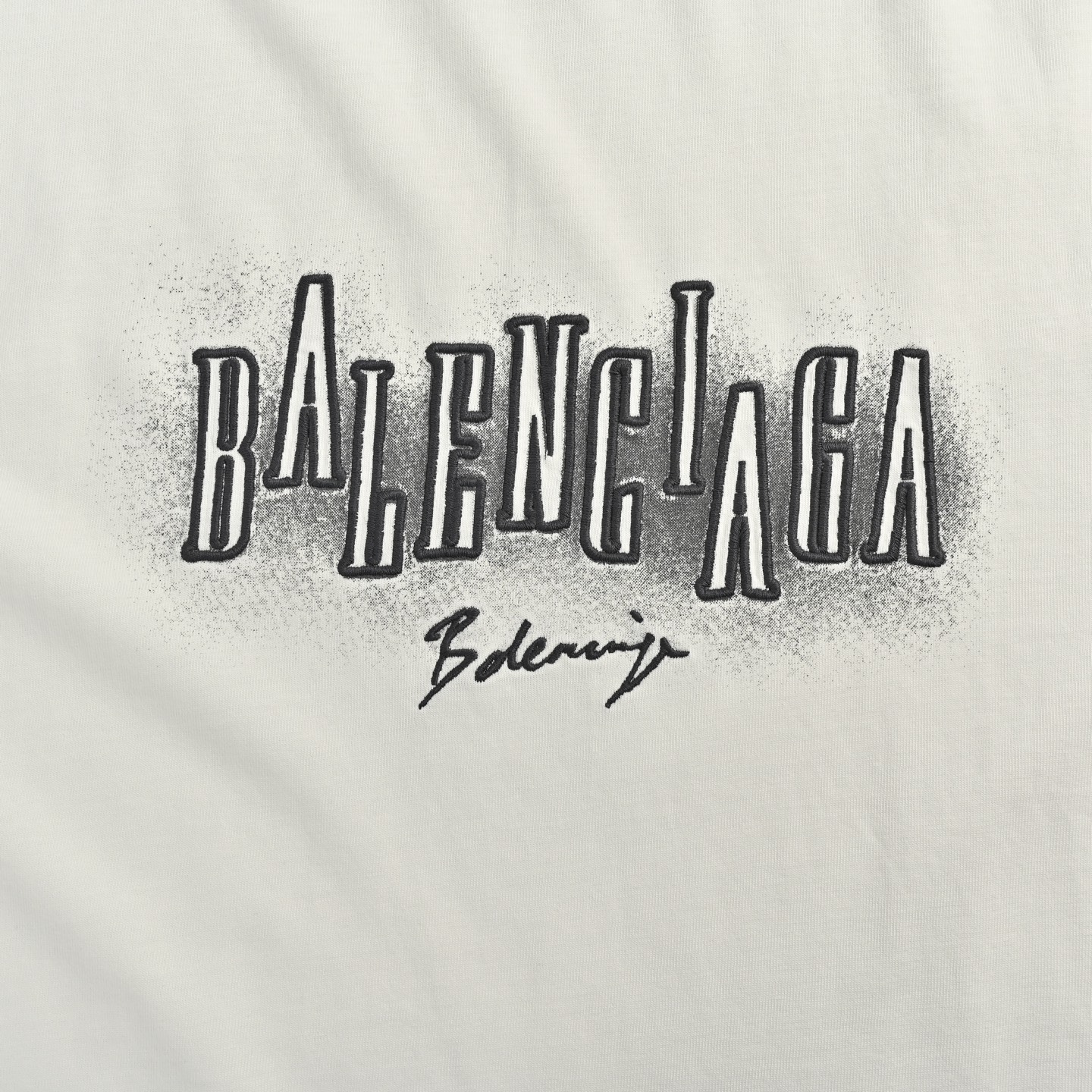 Balenciaga Halo Print Pop Embroidery Short Sleeve