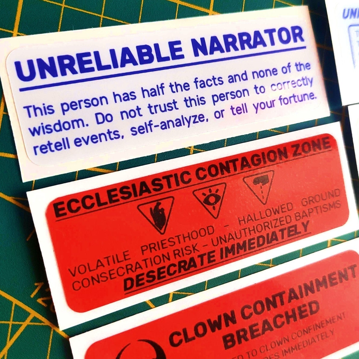 Weirdcore Warning Label Stickers