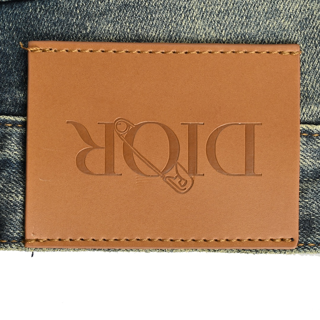 Dior 24Fw back pocket iron tower embroidered jeans