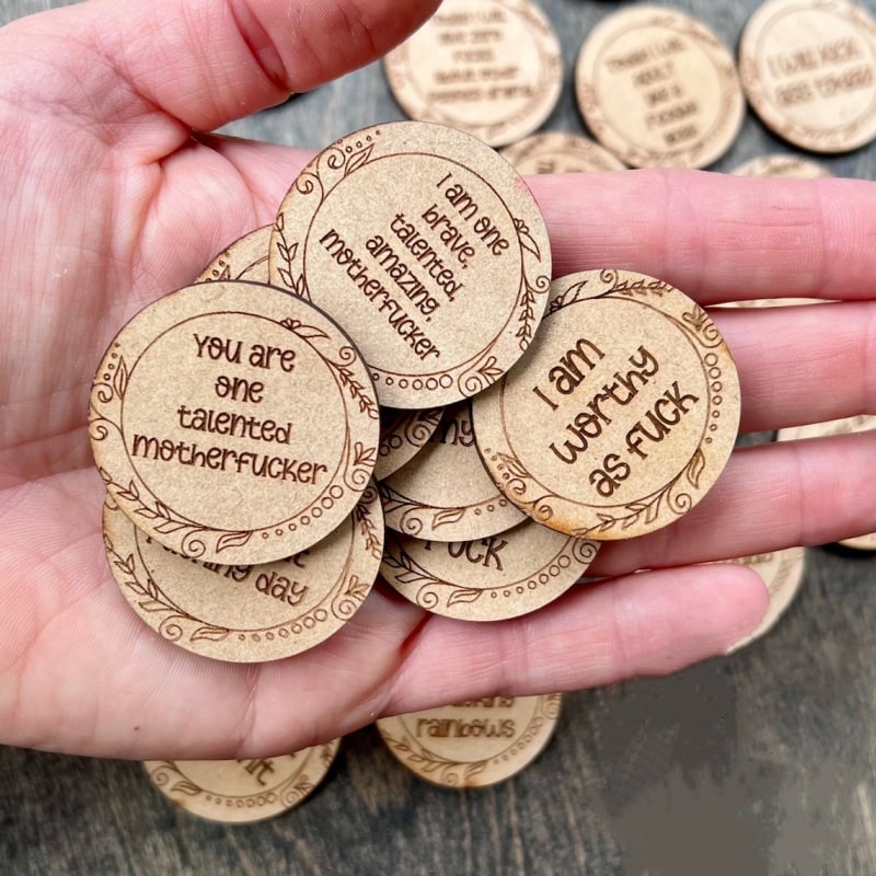 Sweary Affirmation Token Set