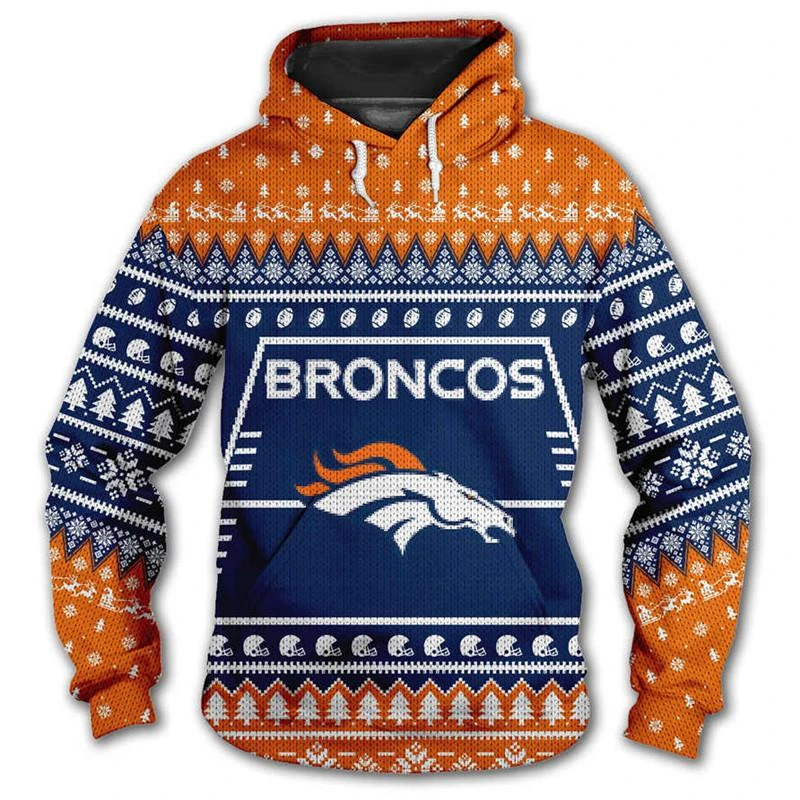 DENVER BRONCOS 3D CHRISTMAS HOODIE ABC02