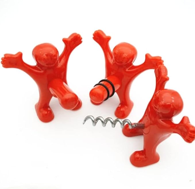 Funny Red Man  Wine Bottle Stopper Bottle
