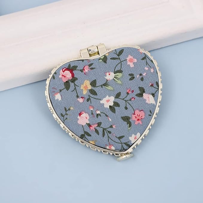 ❤️❤️Vintage Fabric Printed Double-Sided Folding Small Mirror 🔥(Pack of 4)