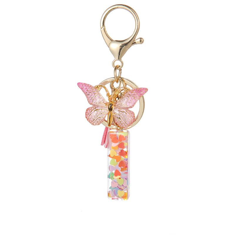 ✨✨Heart sequin butterfly letter tassel keychain(Choose your own name keychain)
