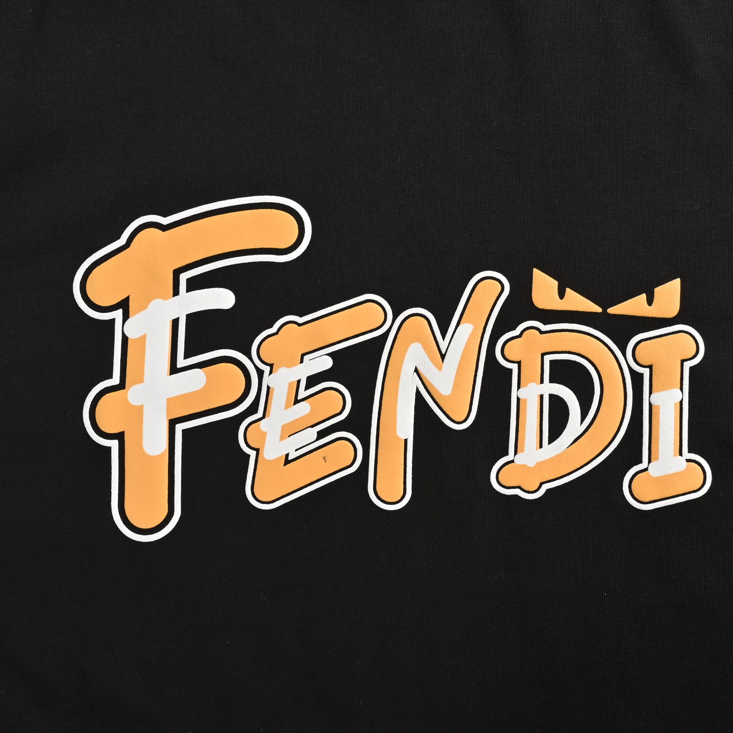 Fendi 25ss overlapping letter small eyes short sleeve