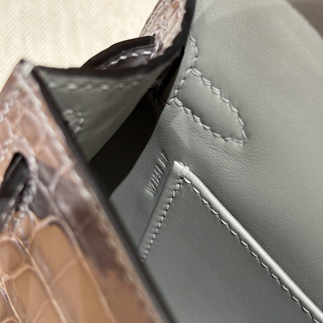Hermes mini kelly 2 0VGris Ciment handbag (handmade to order)