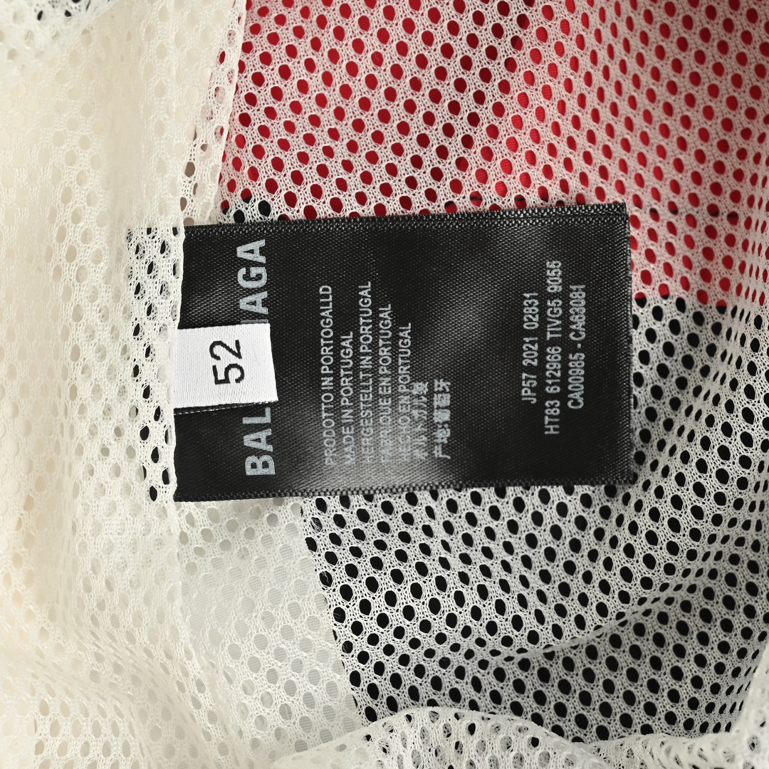 Balenciaga 24Fw white and red stitching sports trousers
