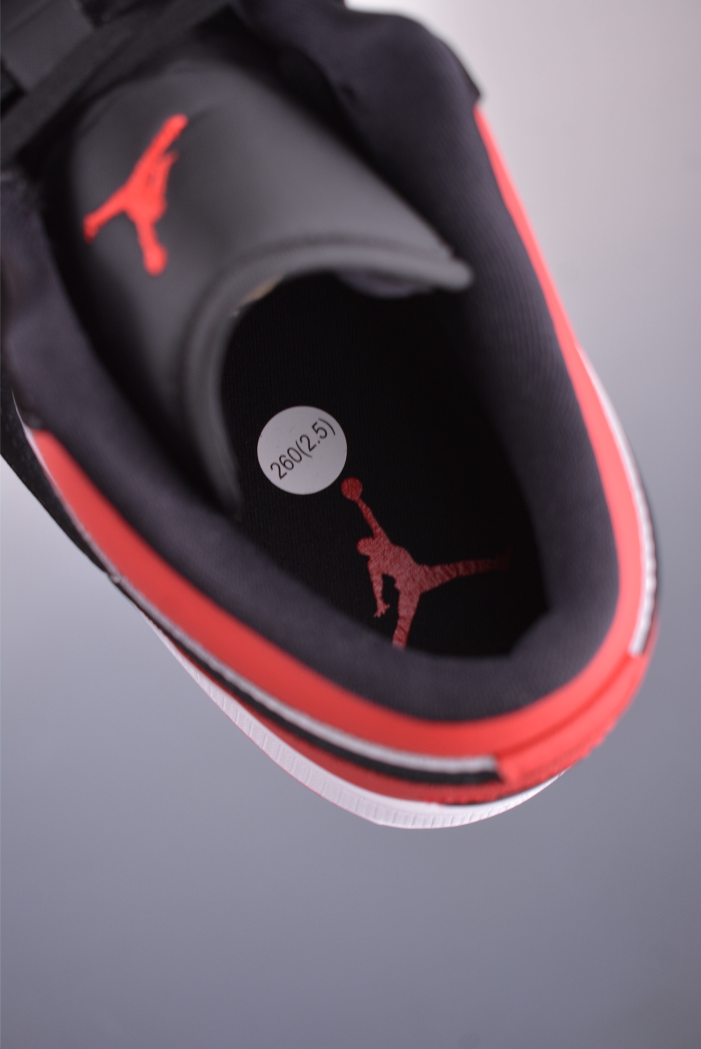 Nike Air Jordan 1 LowAJ1 basketball shoes New Black and White Red Toe IB8971-106