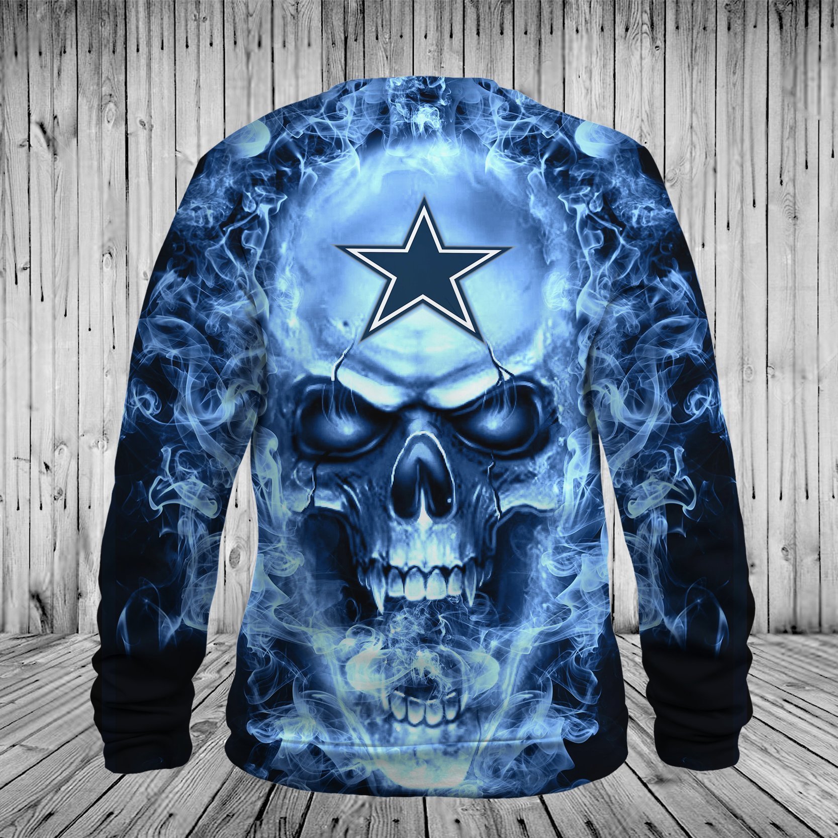 COWBOYS HOODIE 3D SKULL 86