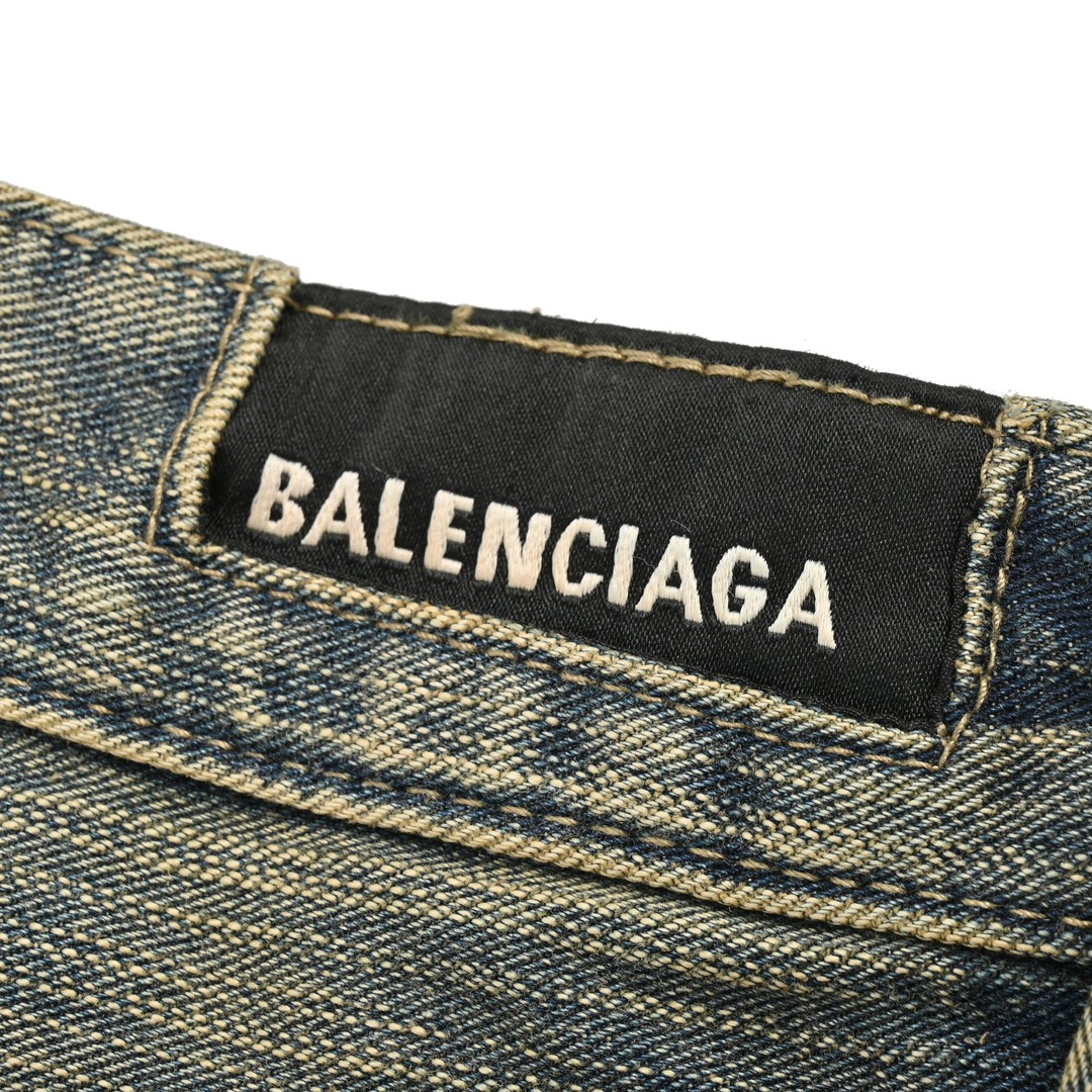 Balenciaga Fitting Room LOOKBOOK Washed Orange Flared Jeans