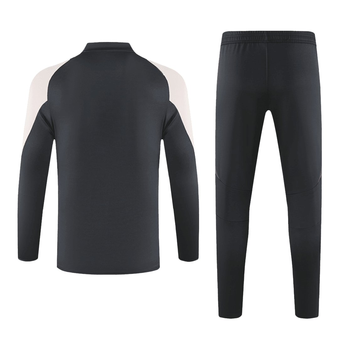 Men's Real Madrid Zipper Sweatshirt Set (Top+Pants) 2024/25