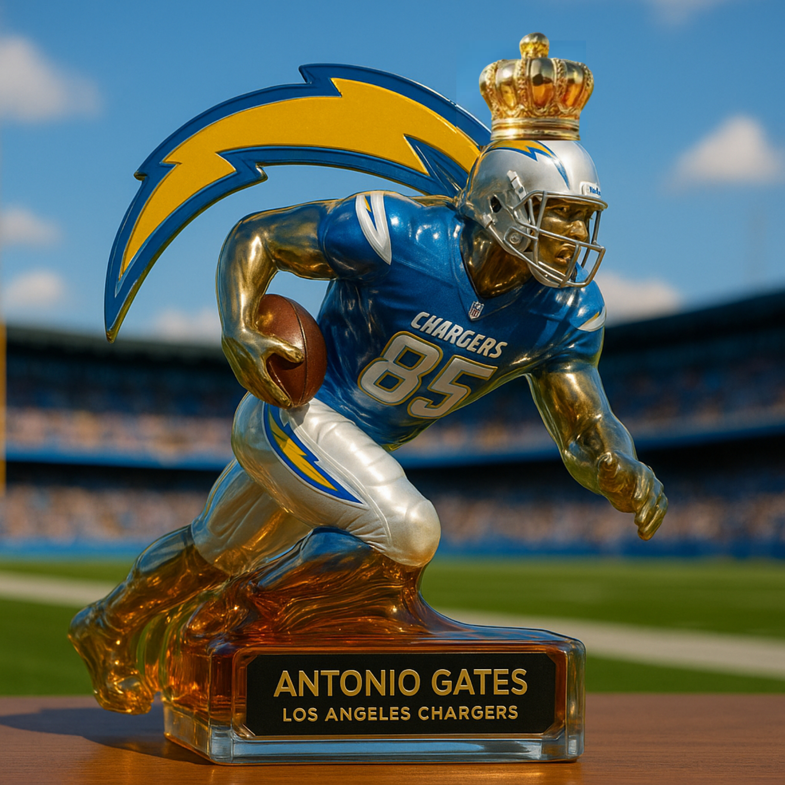 🏆 Antonio Gates – Chargers Legend Commemorative Whiskey Bottle