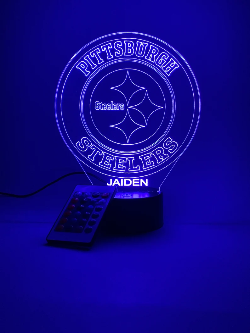 PITTSBURGH STEELERS 3D LAMP PERSONALIZED