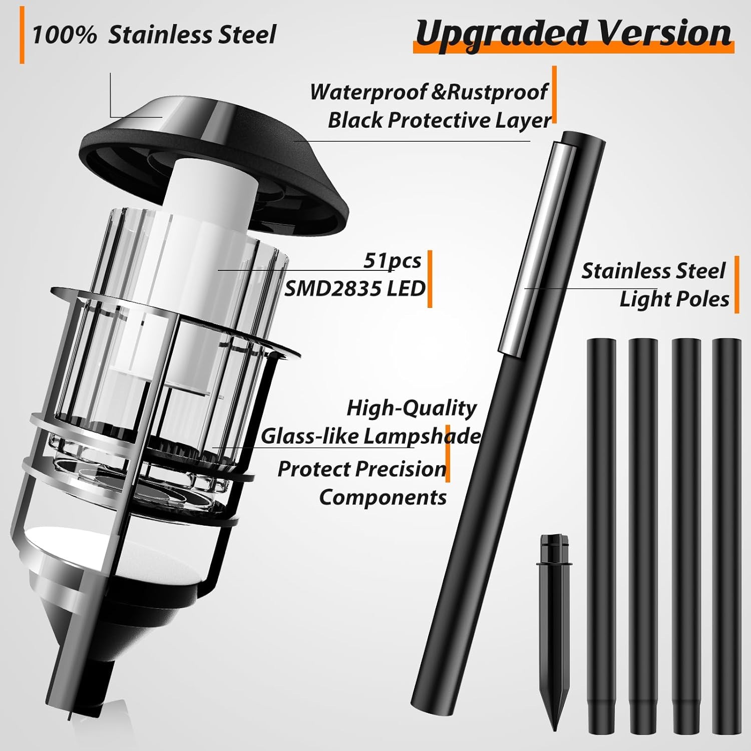 🔥Last Day 40% OFF🔥Extra-Tall Flickering Flame Solar Outdoor Lights