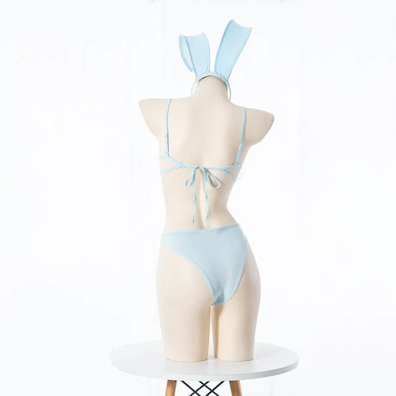 Cosplay Bunny Lace Bowknot Hollow Jumpsuit Lingerie