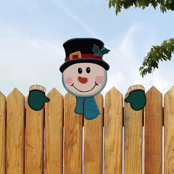 (🔥Early Christmas Sale- SAVE 50% OFF)Christmas Yard Art Fence Peeker-BUY 3 GET 10% OFF & FREE SHIPPING