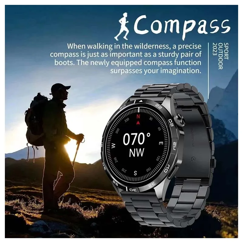 New Men's smartwatch HD Bluetooth Talk 1.43-inch full screen touch AMOLED 330Mah battery Wireless charging women's smartwatch