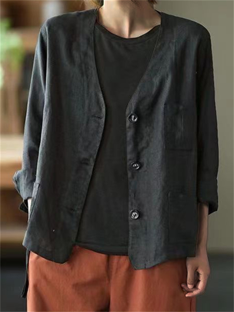 Basic Patch Pocket Woven Jacket