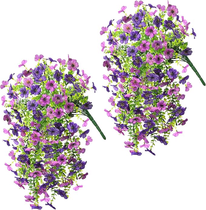 🔥LAST DAY 50% OFF🔥2 PCS Artificial Hanging Silk Fake Daisy Realistic Flowers ,UV Resistant