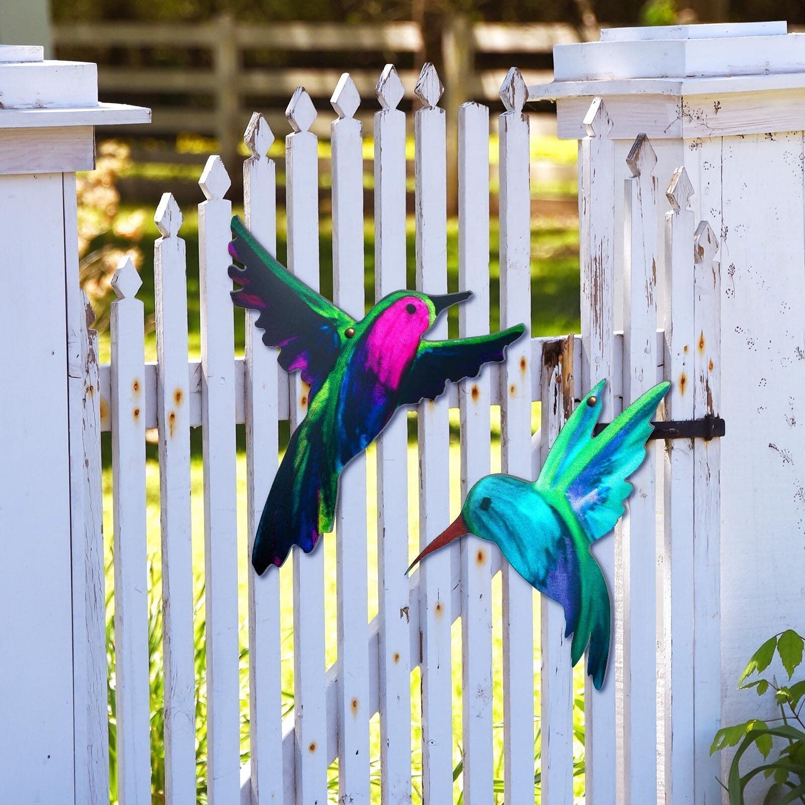 🐦Hand-made Hummingbirds Metal Art Yard Art 3D Appearance Sun Catching