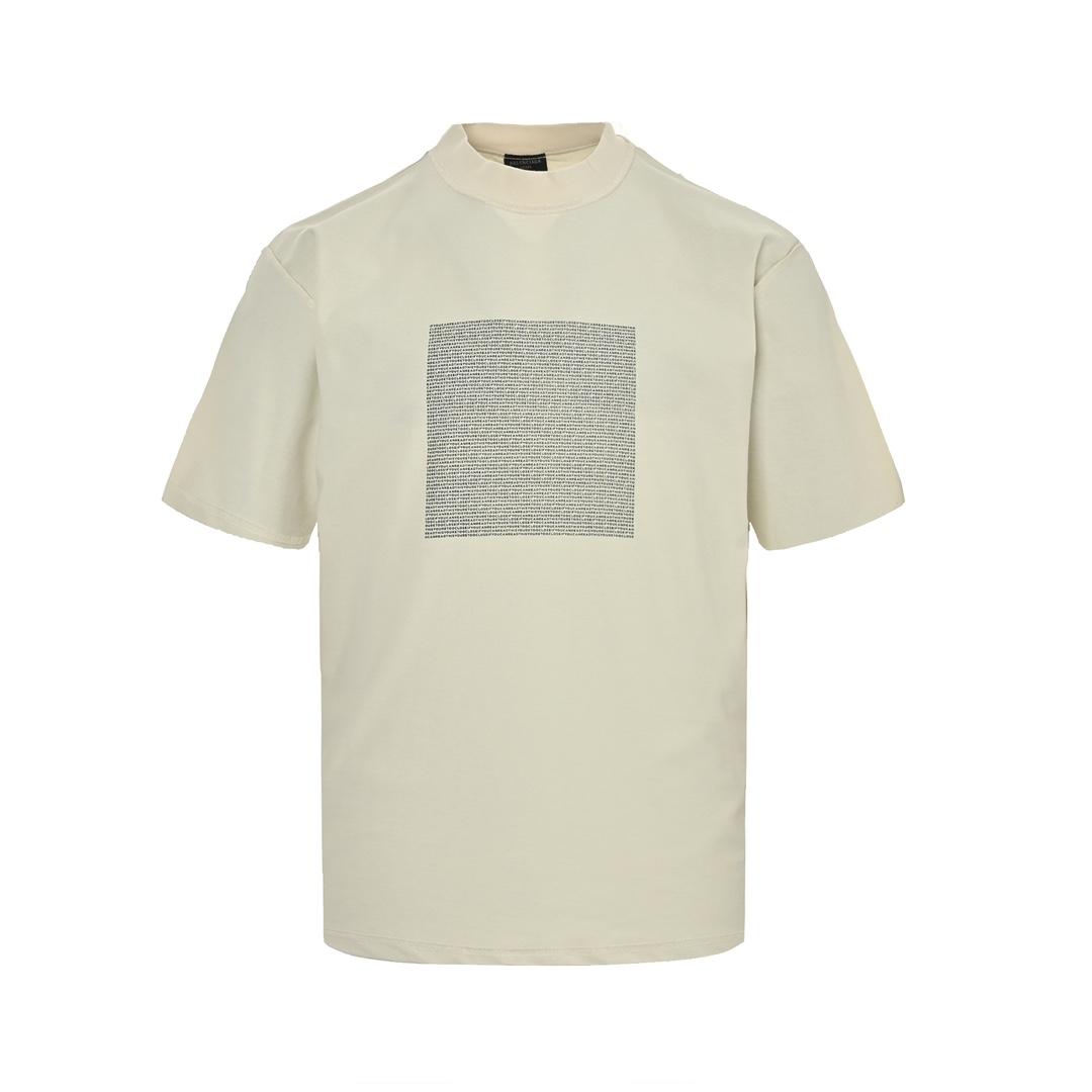 Balenciaga 24ss reverse wear three-dimensional thick rubber letter print short sleeve