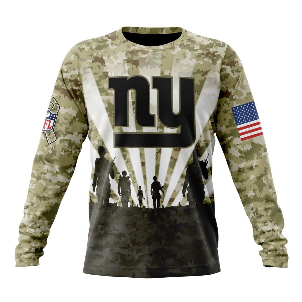 NEW YORK GIANTS 3D HOODIE HONOR VETERANS