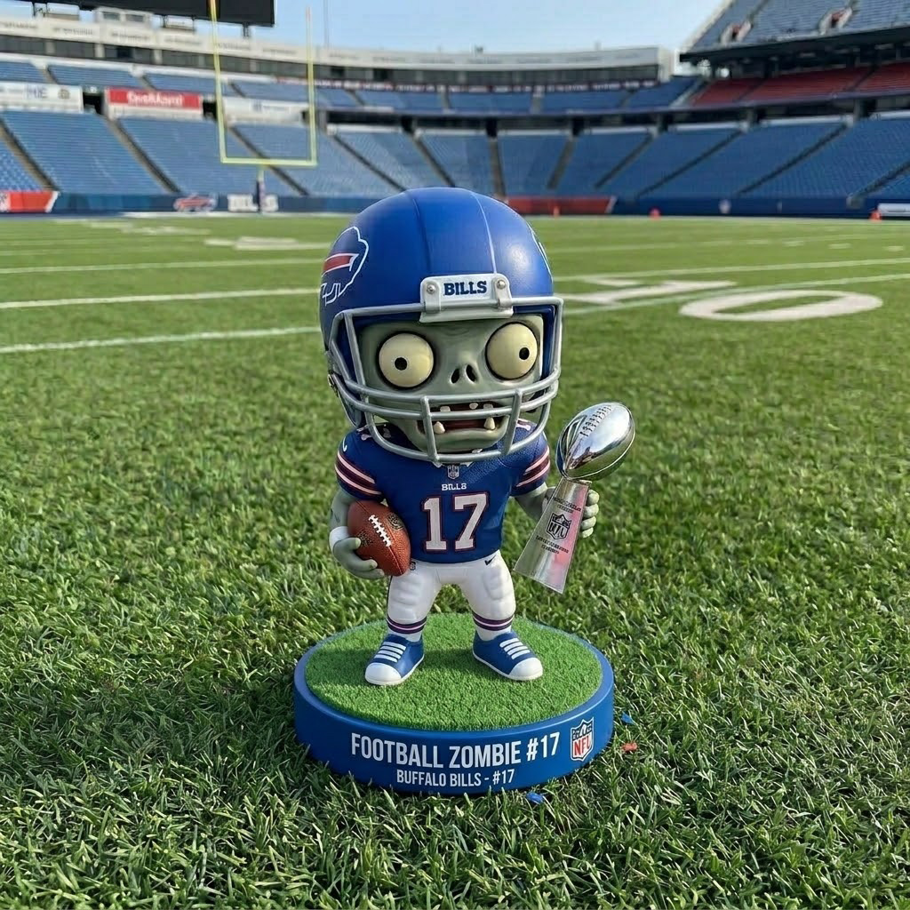 🏈Buffalo Bills' monster figurine model of the football zombie!🧟