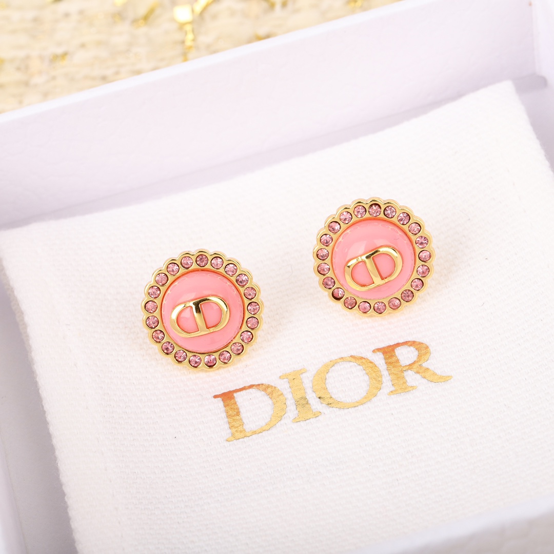 Dior Pink Sapphire Pearl Earrings