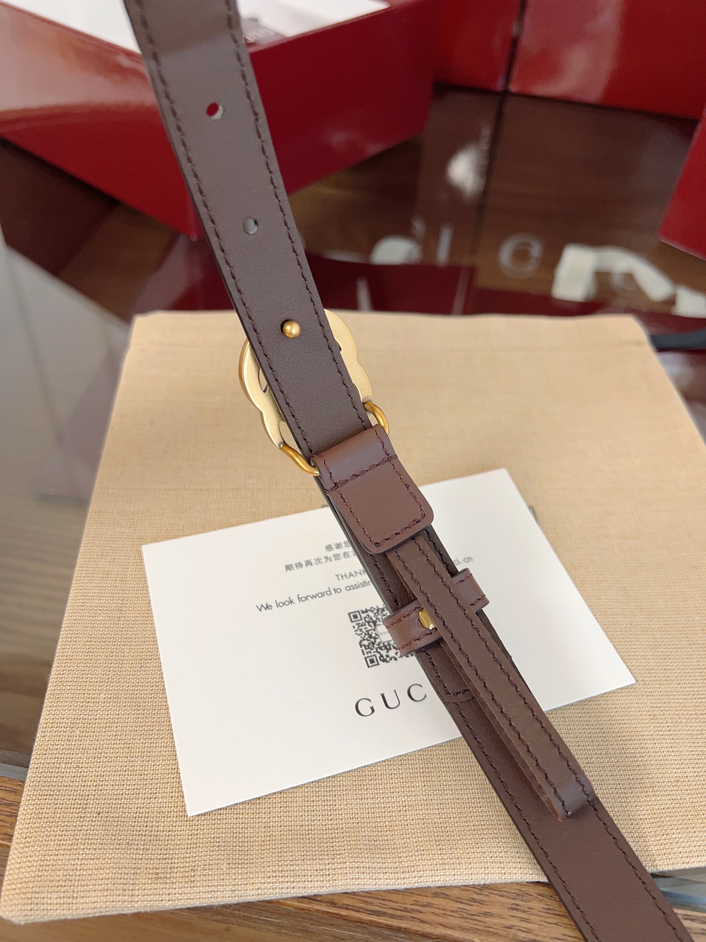 Gucci Double G steel buckle women's cowhide double-sided belt width 2.0cm