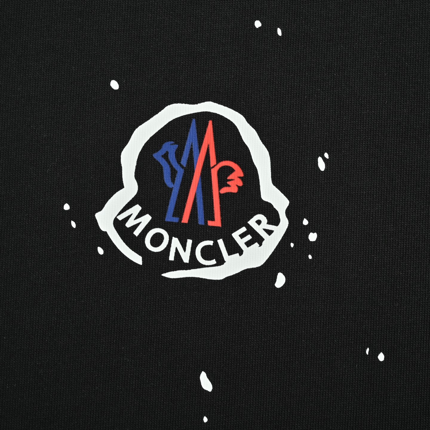 Moncler 25ss graffiti logo print short-sleeved shirt