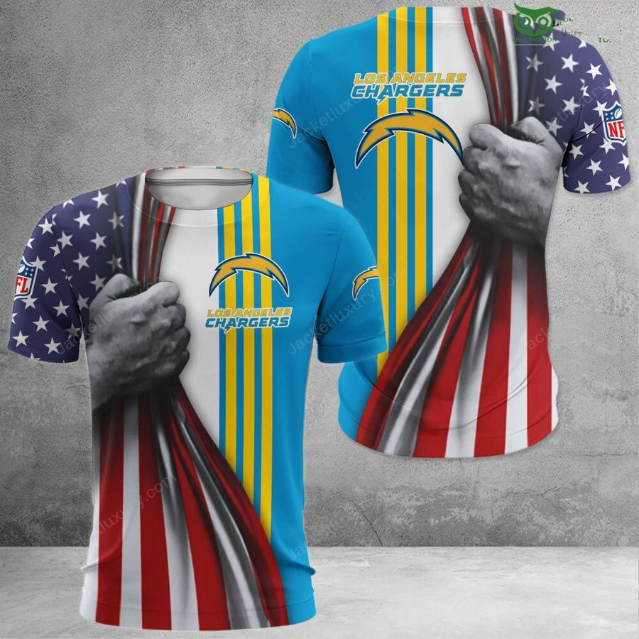 LOS ANGELES CHARGERS 3D HOODIE SKULL0804