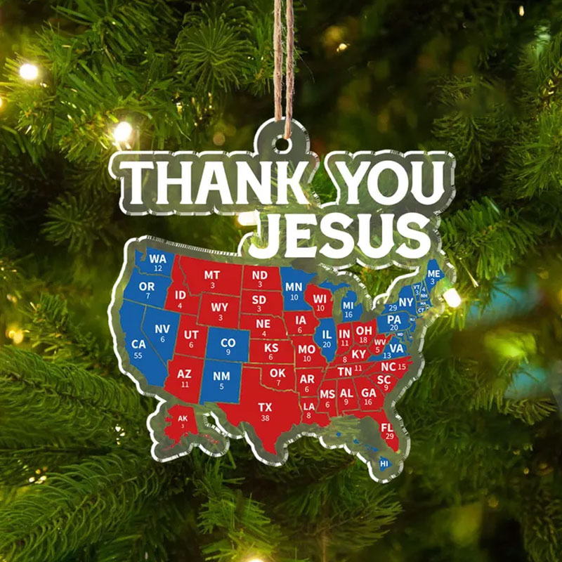 Christian Ornament Election Map 2024 Ornament