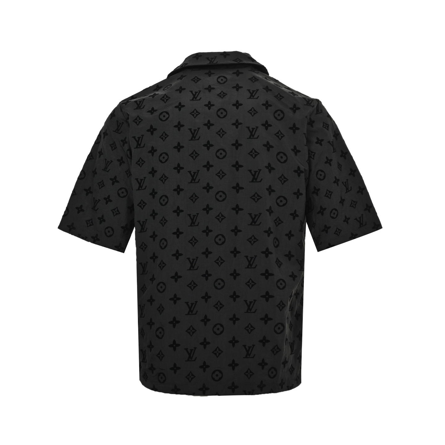 Louis Vuitton 25ss full print monogram flocked short sleeve shirt