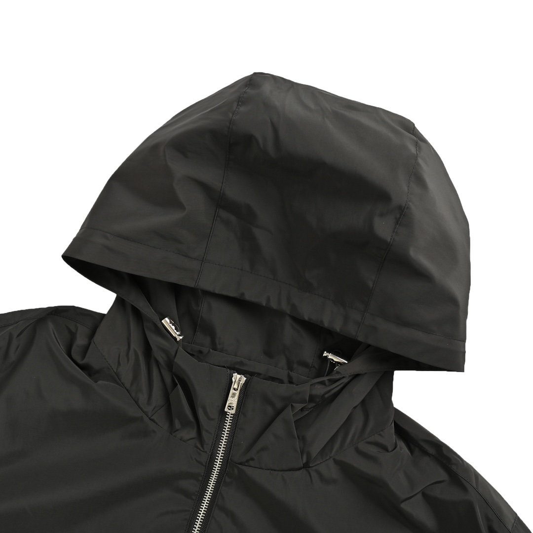 Prada 24Fw logo-print woven trench jacket