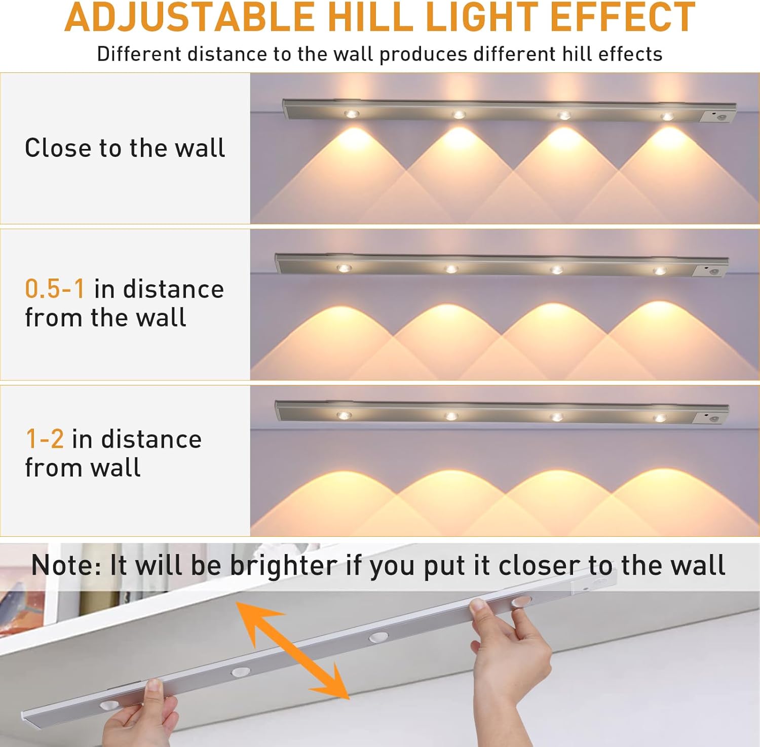 🎄CHRISTMAS ON SALE🔥Upgraded Remote Control Stepless Dimming Motion Sensor Cabinet Light