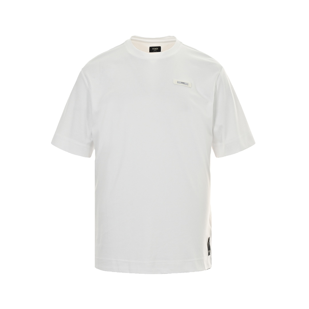 Fendi 24ss leather label short sleeve