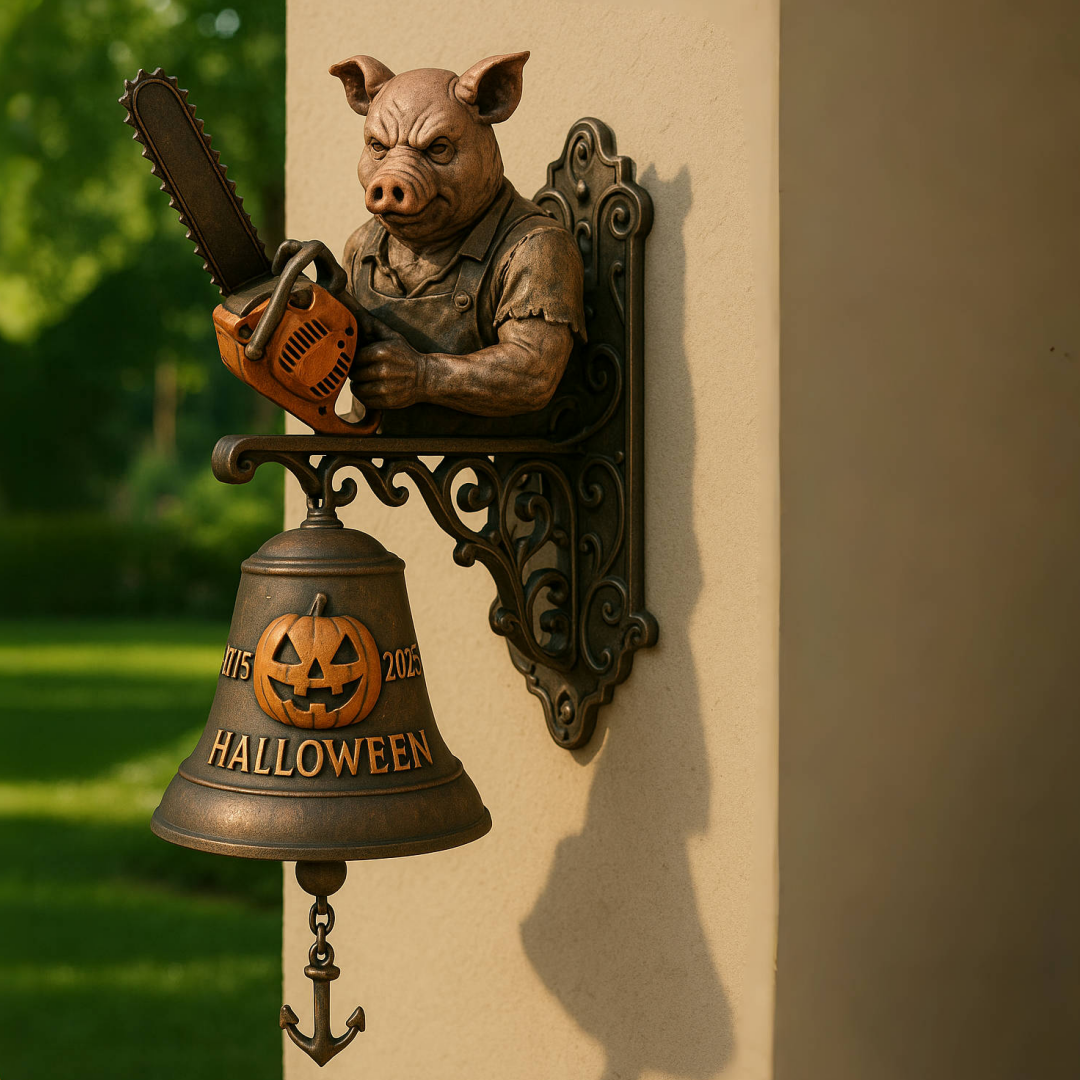Chainsaw Pig Halloween Bell