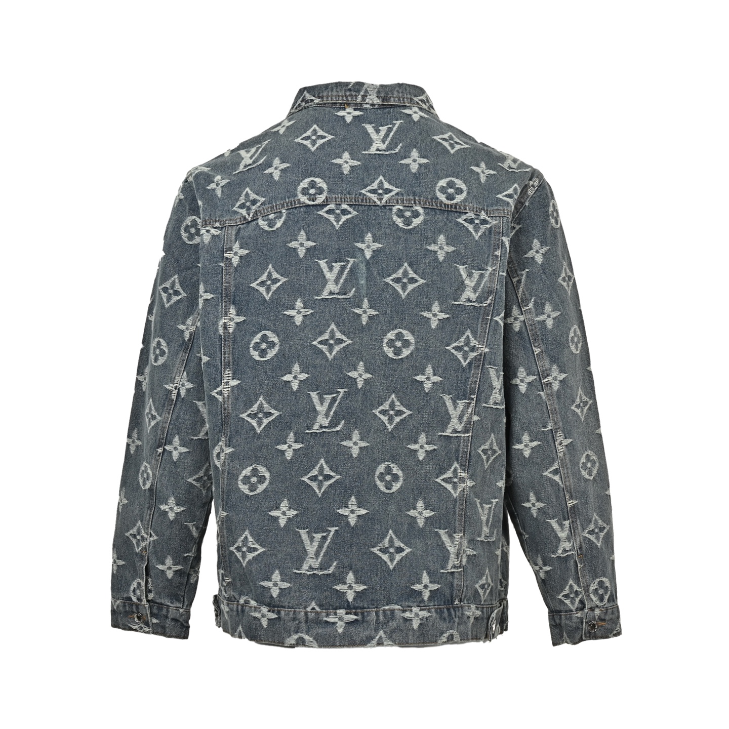 Louis Vuitton 25ss all-over embroidered jacquard denim jacket