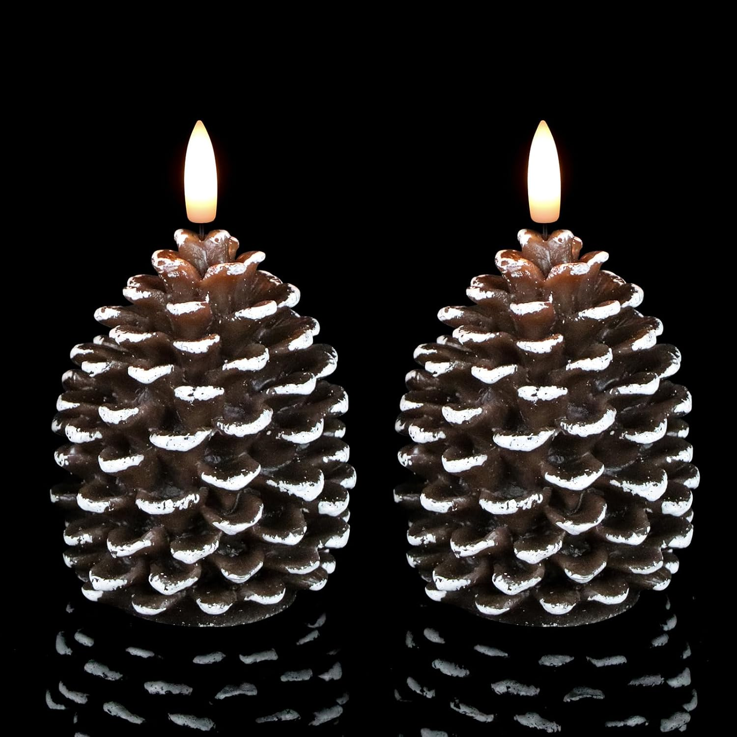 🎅2024 Christmas Promos🔥Flameless Pinecone Candles Battery Operated with 6 Hour Timer