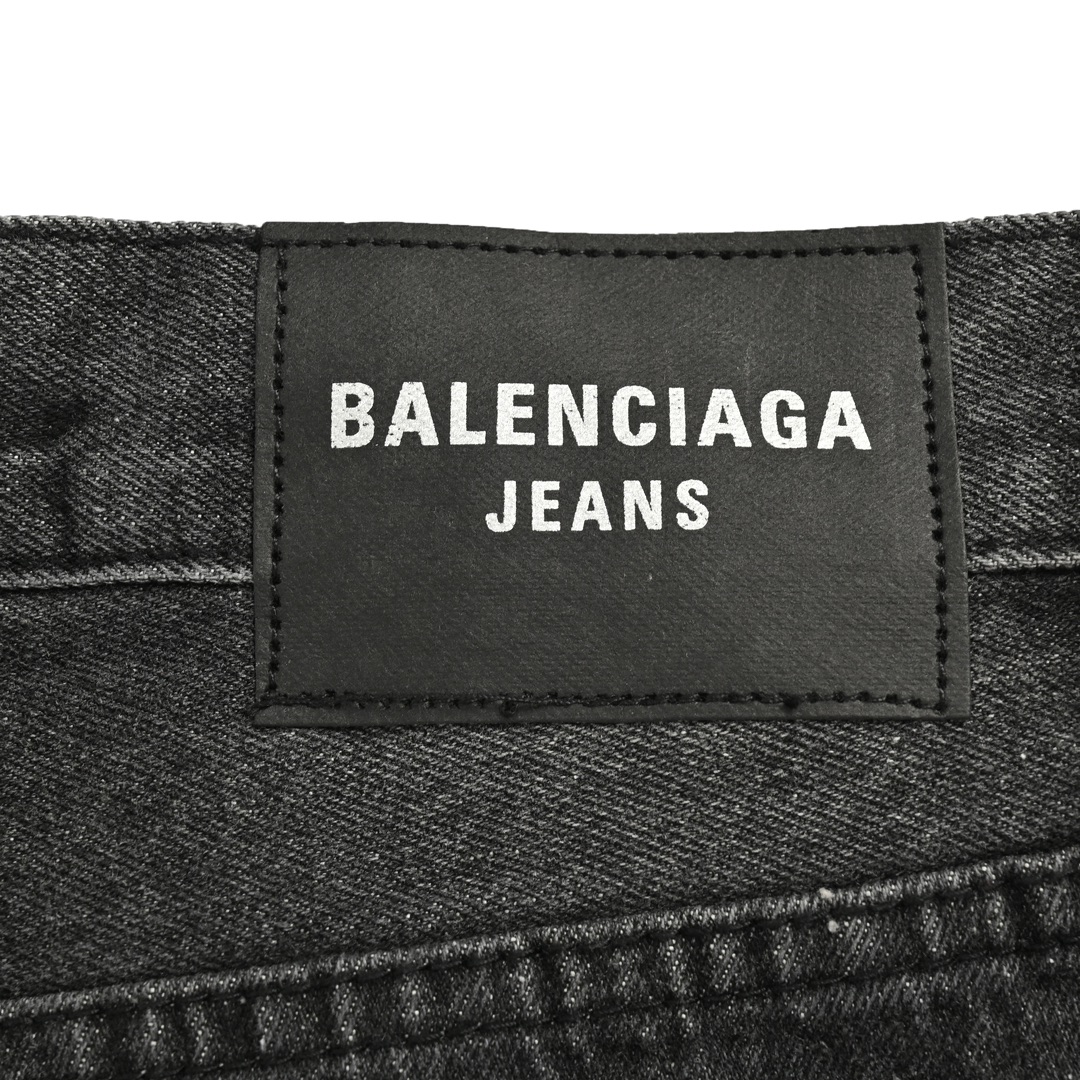 Balenciaga washed black loose wide-leg jeans