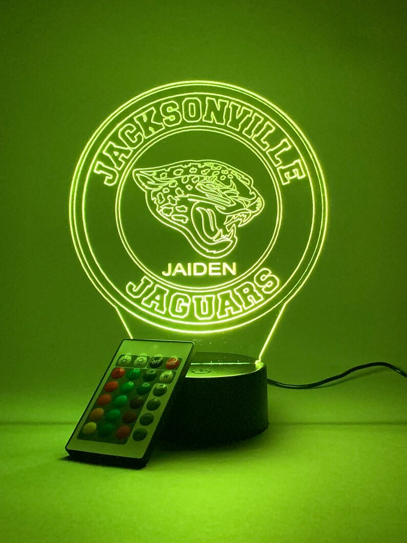 JACKSONVILLE JAGUARS 3D LAMP PERSONALIZED