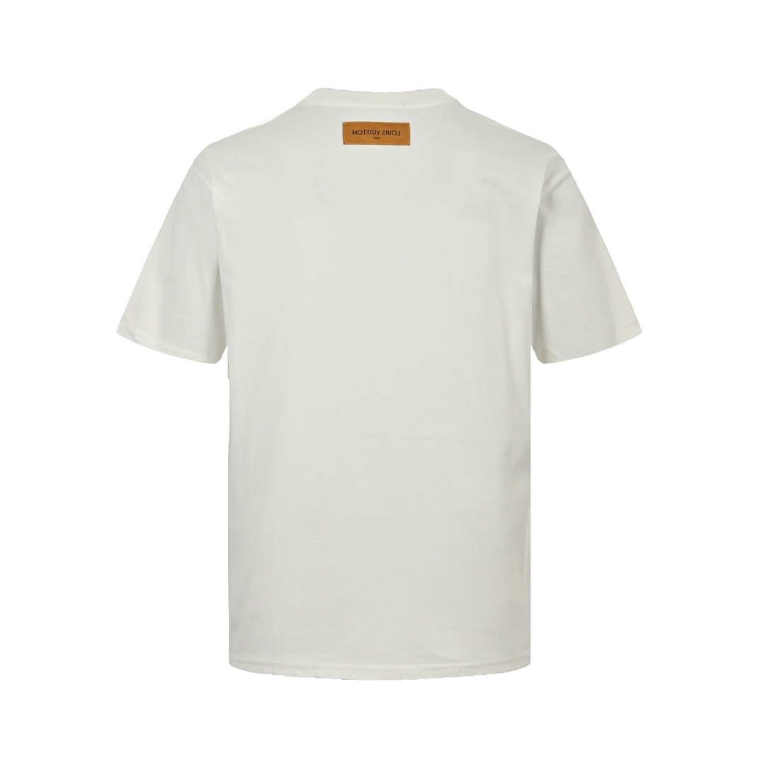 Louis Vuitton 24ss chest embroidered lettering short sleeves