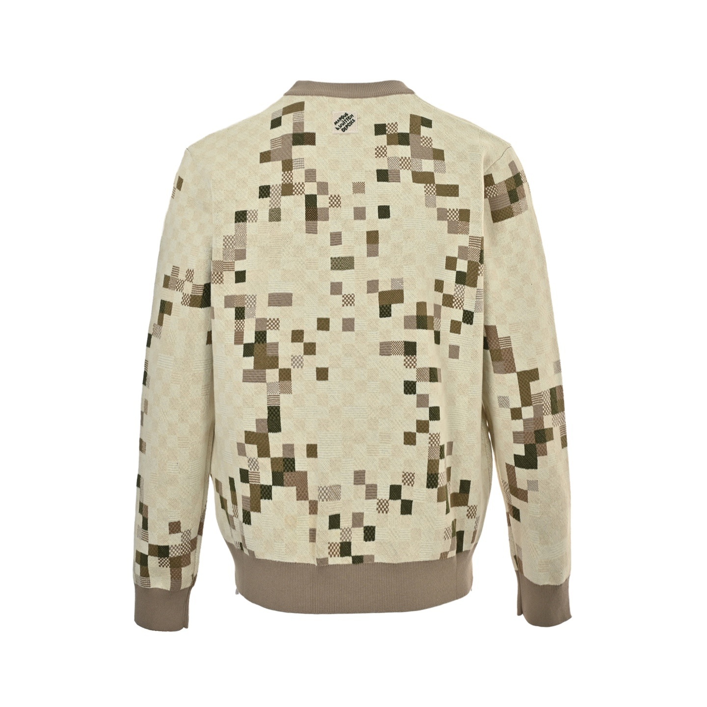 Louis Vuitton 25Fw camouflage mosaic knit sweater