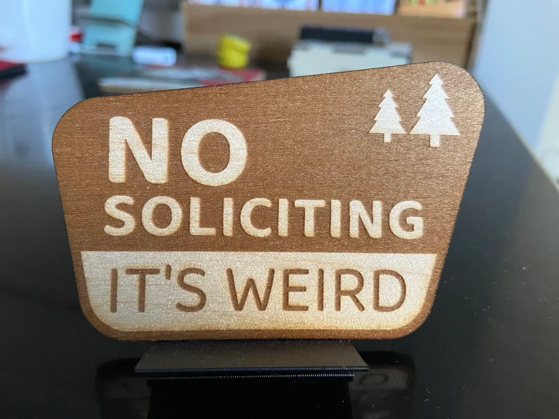 No Soliciting Sign