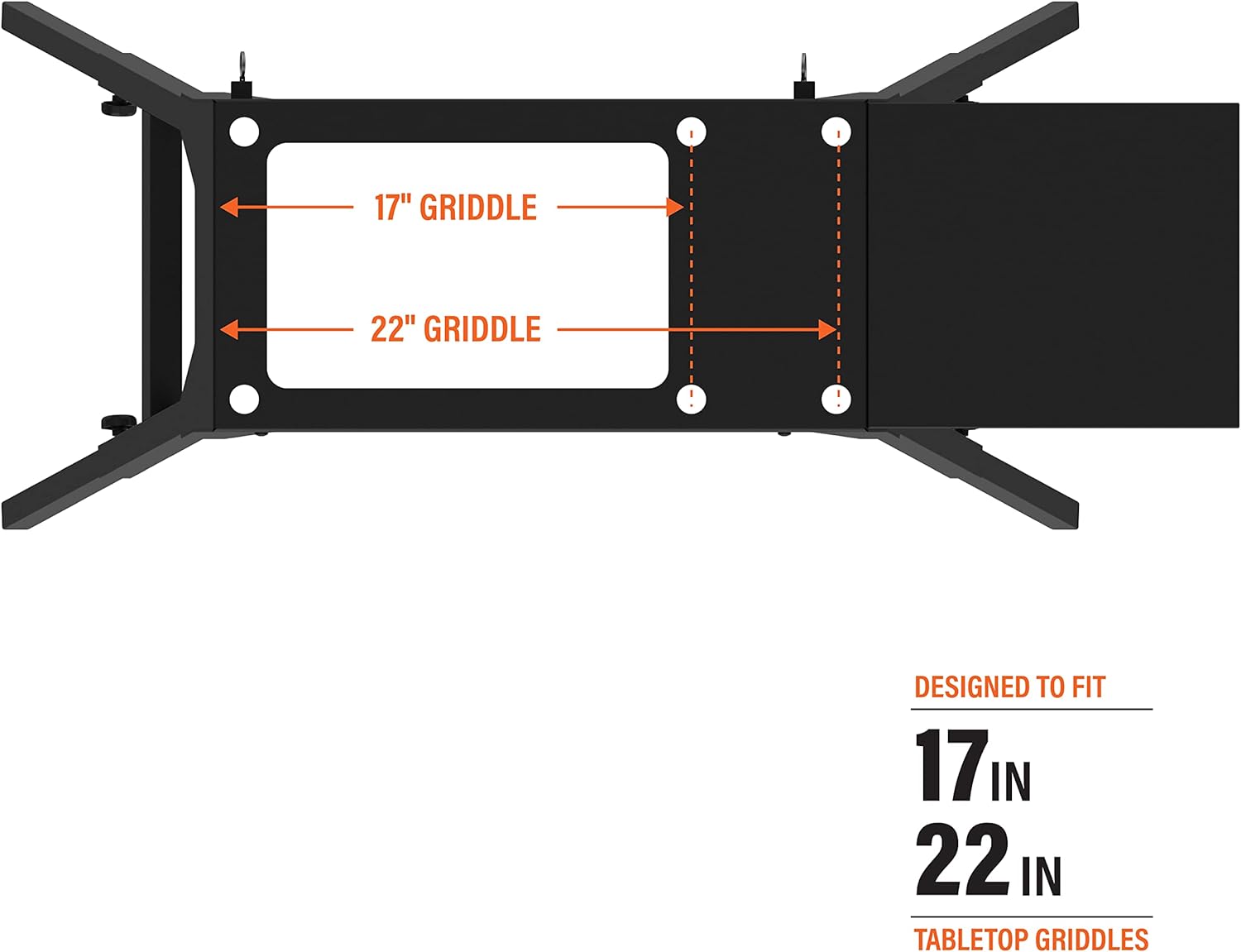 Blackstone Universal Griddle Stand with Adjustable Leg and Side Shelf