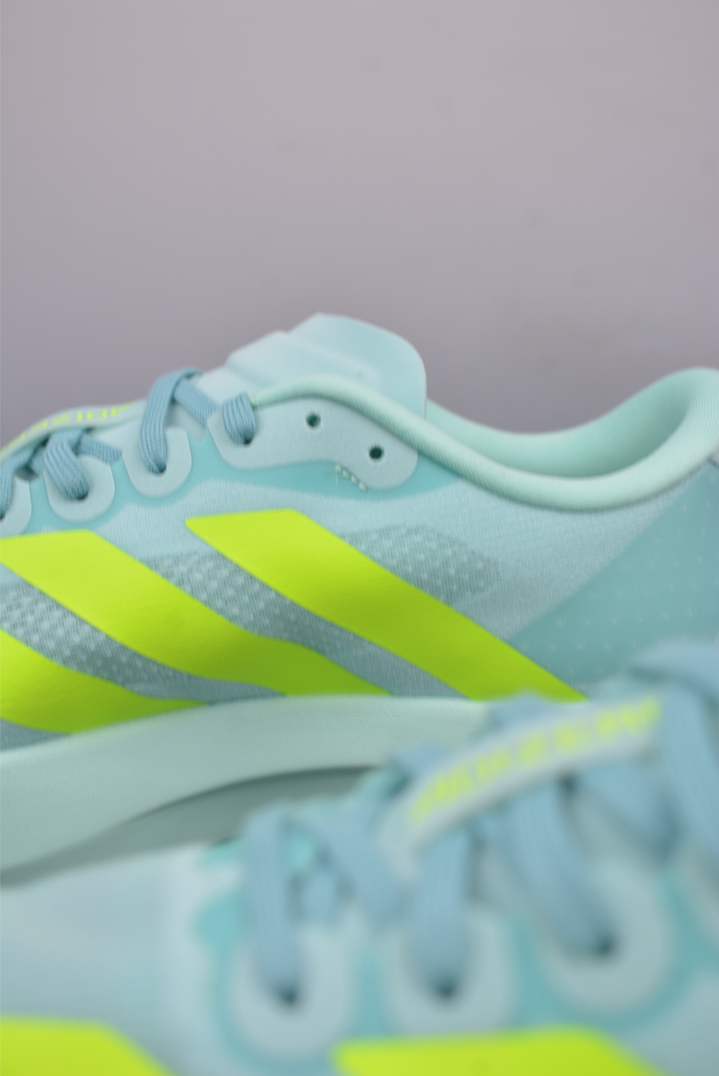 Adidas Adizero Evo SL M running shoes Mesh Light Blue Fluorescent Green JS4452